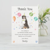 Verjaardagskaart voor Bernese Berghond Puppy Bedan Kaart (Staand voorkant)