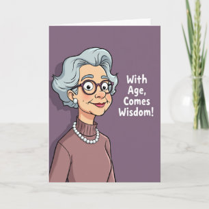 Verjaardagskaart voor bespectelde dame kaart