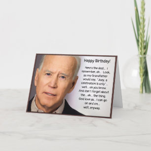 Verjaardagskaart voor Biden Feestdagen Kaart