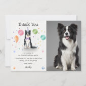 Verjaardagskaart voor Border Collie Puppy Hond Bed Kaart (Voorkant)