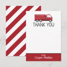Verjaardagskaart voor brandweerman met bedankje vo bedankkaart
