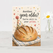 Verjaardagskaart voor broodliefhebbers