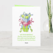 Verjaardagskaart voor cadeaudozen kaart (Achterkant)