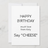 Verjaardagskaart voor cameraliefhebber, fotograaf kaart (Achterkant)