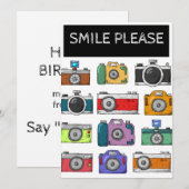 Verjaardagskaart voor cameraliefhebber, fotograaf kaart (Voorkant / Achterkant)