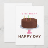 verjaardagskaart voor chocolade bedankkaart (Voorkant / Achterkant)