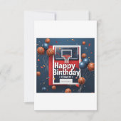 Verjaardagskaart voor coach (Basketbal Achtergrond (Voorkant)