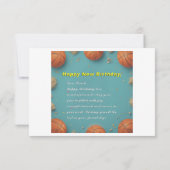 Verjaardagskaart voor coach (Basketbal Achtergrond (Achterkant)