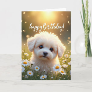 Verjaardagskaart voor Daisy Puppy Kaart