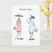 Verjaardagskaart voor dames die gaan lunchen kaart (Gele Bloem)