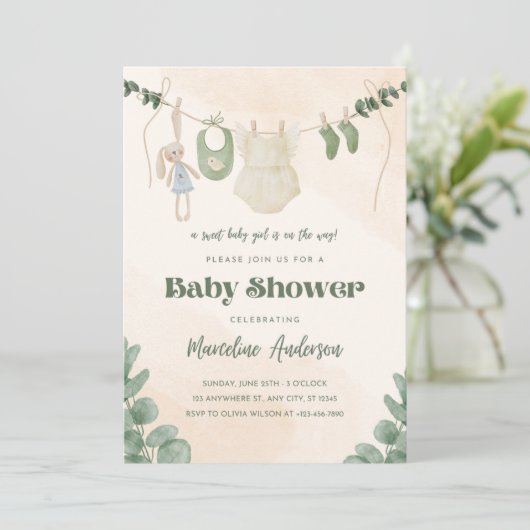 Verjaardagskaart voor de baby kaart (Staand voorkant)