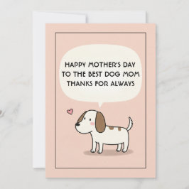 Verjaardagskaart voor de beste moeder van de hond  kaart