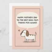 Verjaardagskaart voor de beste moeder van de hond  kaart (Voorkant / Achterkant)