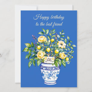 Verjaardagskaart voor de beste vriend(in) feestdagenkaart