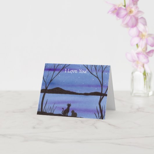 Verjaardagskaart voor de 'Cool Cat' Kaart (Orchidee)