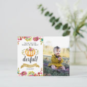 Verjaardagskaart voor de eerste verjaardag van Kle Briefkaart (Staand voorkant)