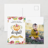 Verjaardagskaart voor de eerste verjaardag van Kle Briefkaart (Voorkant / Achterkant)