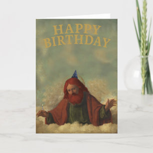 Verjaardagskaart voor de roodharige God Kaart