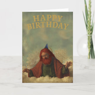 Verjaardagskaart voor de roodharige God Kaart