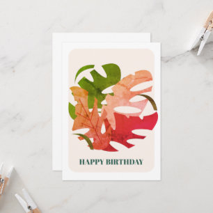 Verjaardagskaart voor de Vibrant Leaf Plant Kaart