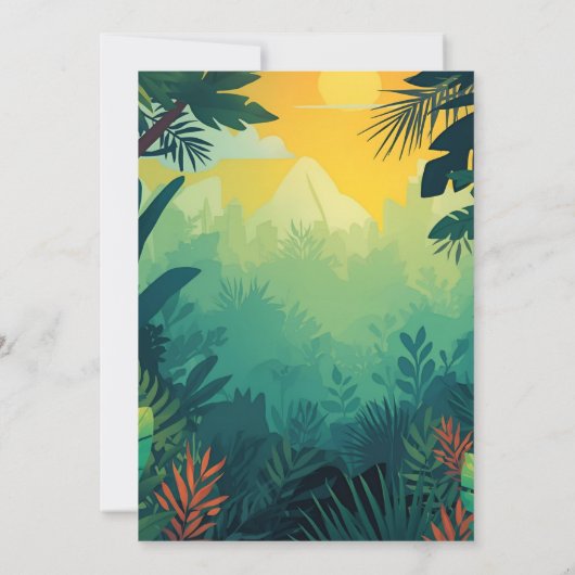 Verjaardagskaart voor dinosauruskinderen kaart (Achterkant)