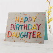 Verjaardagskaart voor dochter kaart (Gele Bloem)