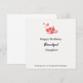 Verjaardagskaart voor dochter kaart (Voorkant / Achterkant)