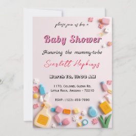 Verjaardagskaart voor een baby shower met babybeno kaart