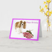 Verjaardagskaart voor een Cavalier King Charles Sp Kaart (Gele Bloem)
