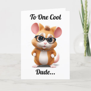 Verjaardagskaart voor een coole hamster kaart