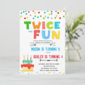 Verjaardagskaart voor een dubbel feest kaart (Staand voorkant)