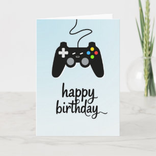 Verjaardagskaart voor een gamecontroller kaart