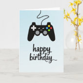 Verjaardagskaart voor een gamecontroller kaart (Gele Bloem)