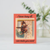 Verjaardagskaart voor een herstellend poesje briefkaart (Staand voorkant)