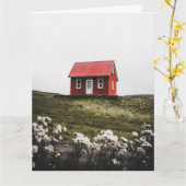 VERJAARDAGSKAART VOOR EEN KLEIN HUISJE BUITEN DE G KAART (Gele Bloem)