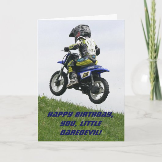 VERJAARDAGSKAART VOOR EEN KLEINE DURFAL BEDANKKAART (Voorkant)