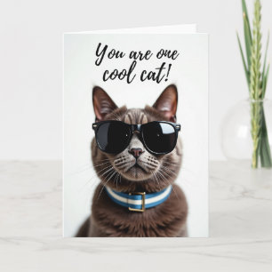 Verjaardagskaart voor een koele kat kaart