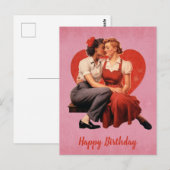 Verjaardagskaart voor een lesbisch stel briefkaart (Voorkant / Achterkant)