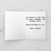 Verjaardagskaart voor een man die vist. kaart (Binnen)