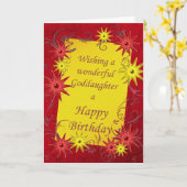 Verjaardagskaart voor een peetdochter kaart (Gele Bloem)