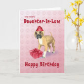 Verjaardagskaart voor een schoondochter met een pu kaart (Gele Bloem)