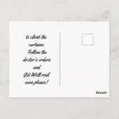 Verjaardagskaart voor een snel herstelde katje briefkaart (Achterkant)