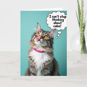 Verjaardagskaart voor een tabby poes kaart