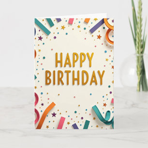 Verjaardagskaart voor een vrolijk feest kaart