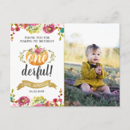 Verjaardagskaart voor eerste verjaardag Kleine Pom Briefkaart