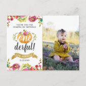 Verjaardagskaart voor eerste verjaardag Kleine Pom Briefkaart (Voorkant)