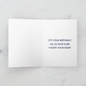 Verjaardagskaart voor eigenaren van pontonboot kaart (Binnen)