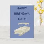 Verjaardagskaart voor eigenaren van pontonboten kaart (Gele Bloem)