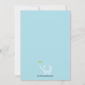 Verjaardagskaart voor foto aankondiging van blauwe (Achterkant)