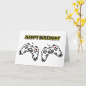 Verjaardagskaart voor gamecontrollers kaart (Gele Bloem)